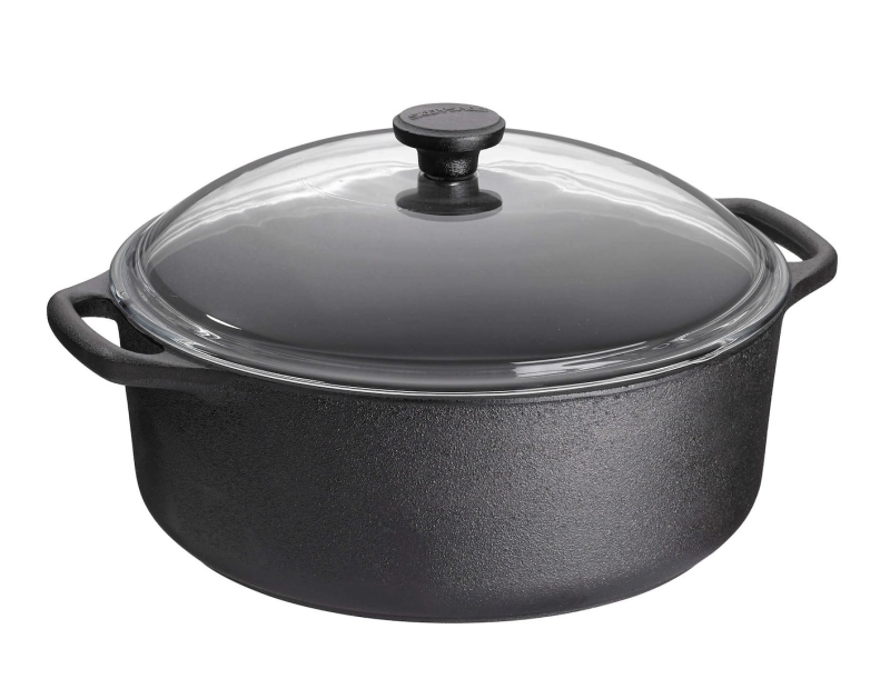 Garnek żeliwny ze szklaną pokrywą Skeppshult 5.5 l