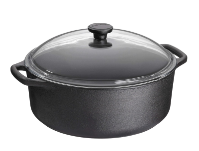 Garnek żeliwny ze szklaną pokrywą Skeppshult 5.5 l