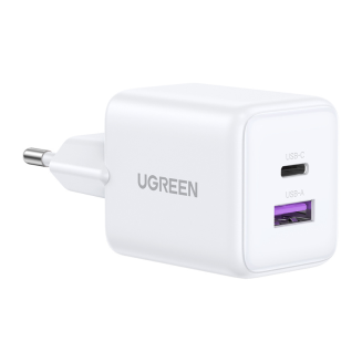  Ugreen X516 USB + USB-C, GaN, 30W Wall Charger (White) - 3