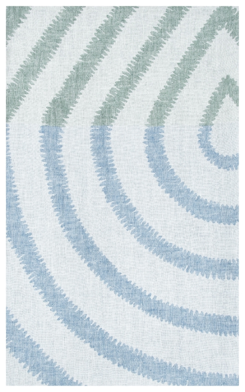 Obrus-narzuta Lapuan Kankurit Metsalampi green-rainy blue150x260 cm