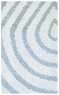 Obrus-narzuta Lapuan Kankurit Metsalampi green-rainy blue150x260 cm