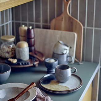 Zestaw porcelany śniadaniowy Bloomingville Sandrine Grey 12 szt. - 4