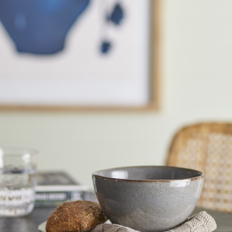 Zestaw porcelany śniadaniowy Bloomingville Sandrine Grey 12 szt. - 2