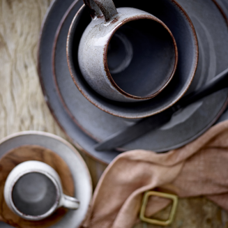 Zestaw porcelany śniadaniowy Bloomingville Sandrine Grey 12 szt. - 6