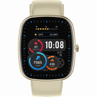 Smartwatch Damski GRAVITY GT18-8 Beżowy Pasek Silikonowy + Biały Pasek - 3