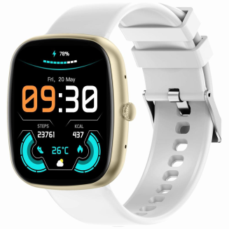 Smartwatch Damski GRAVITY GT18-8 Beżowy Pasek Silikonowy + Biały Pasek - 4