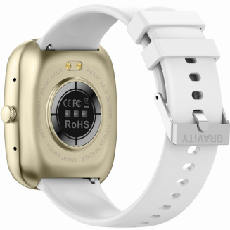 Smartwatch Damski GRAVITY GT18-8 Beżowy Pasek Silikonowy + Biały Pasek - 8