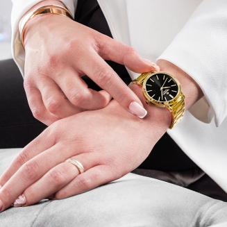 Zegarek Damski Giewont Sapphire Złoto Czarny GW2360-B3 - 6