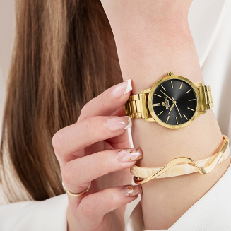 Zegarek Damski Giewont Sapphire Złoto Czarny GW2360-B3 - 4