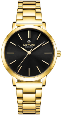 Zegarek Damski Giewont Sapphire Złoto Czarny GW2360-B3