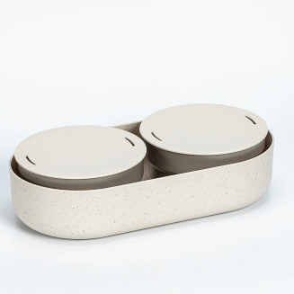 PLASTIA MICROGREENS Kiełkownica + pojemnik z filtrem 30.5x16 cm beżowy - 2