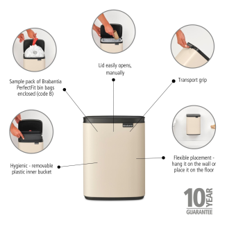 Kosz Brabantia Bo 7l Soft Beige - 17