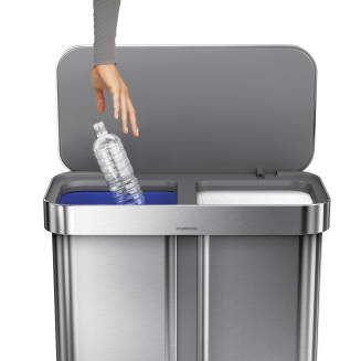 Kosz dwukomorowy Simplehuman 58l stal FPP - 4