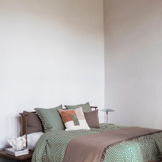 Pościel Mette Ditmer MINI CHECKS Pine Green & Tan 200×220 cm - 4