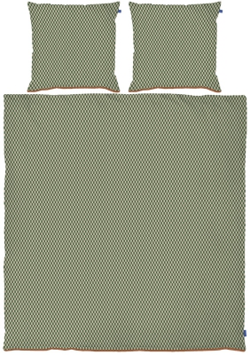 Pościel Mette Ditmer MINI CHECKS Pine Green & Tan 200×220 cm