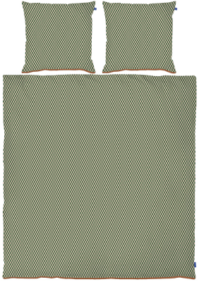 Pościel Mette Ditmer MINI CHECKS Pine Green & Tan 200×220 cm