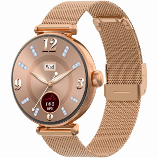 Smartwatch Gravity Różowe Złoto Różowy 2 Paski GT26-1 - 3
