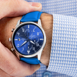 Zegarek Męski Giewont Chronograph Sapphire Niebieski GW5630-A5 - 3