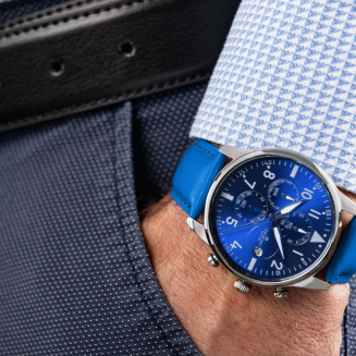 Zegarek Męski Giewont Chronograph Sapphire Niebieski GW5630-A5 - 4