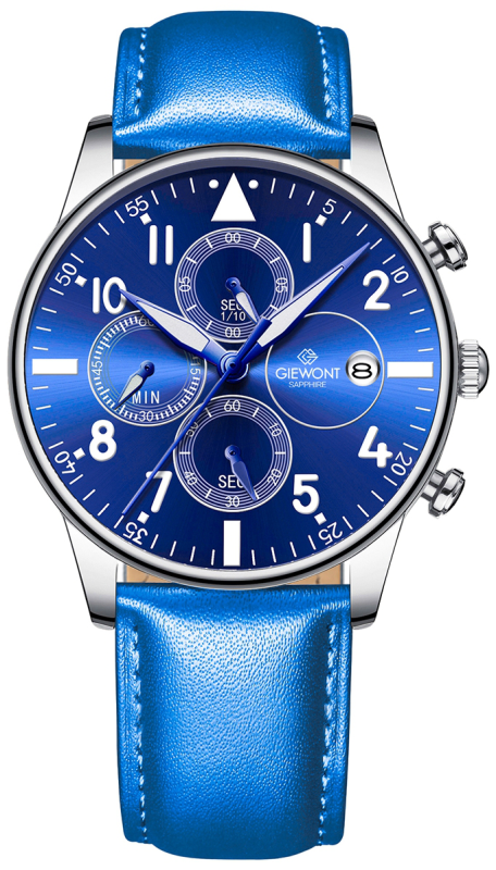 Zegarek Męski Giewont Chronograph Sapphire Niebieski GW5630-A5