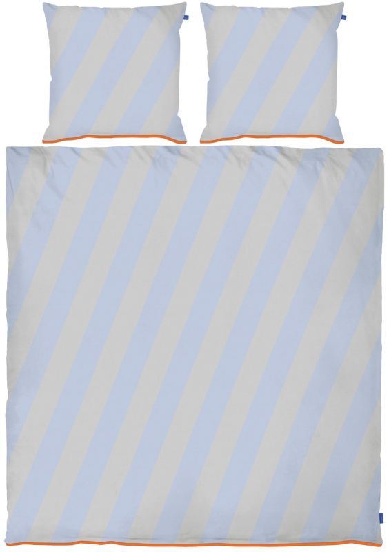 Pościel Mette Ditmer DIAGONAL Light Blue & Sand 200×220 cm