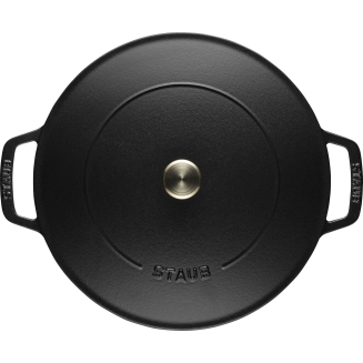 Głęboka patelnia do duszenia z pokrywą Staub Chistera 24 cm black - 5