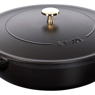 Głęboka patelnia do duszenia z pokrywą Staub Chistera 24 cm black - 2