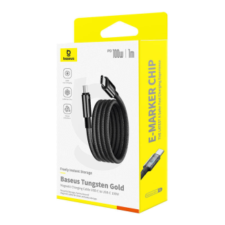 BASEUS Tungsten Gold USB-C-USB-C Cable 1m (Black) - 3