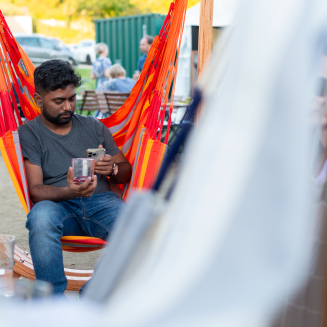 Fotel hamakowy ze stojakiem La Siesta Udine Outdoor Toucan Comfort - 13
