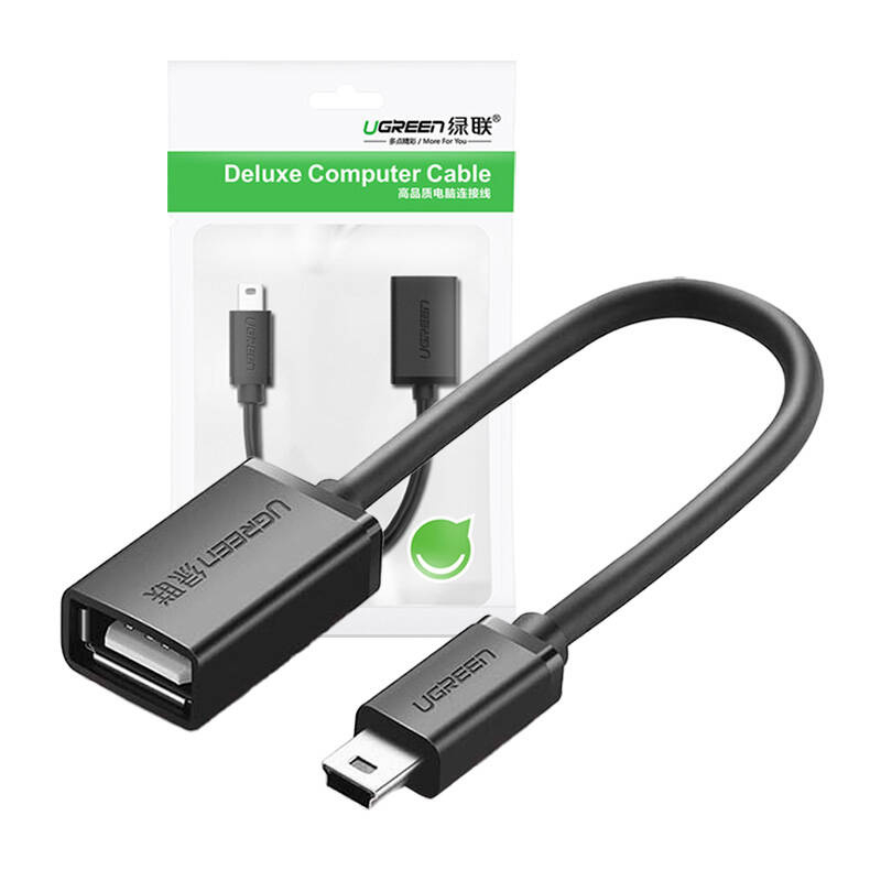 Adapter UGREEN US249 USB-A OTG-mini USB (czarny)