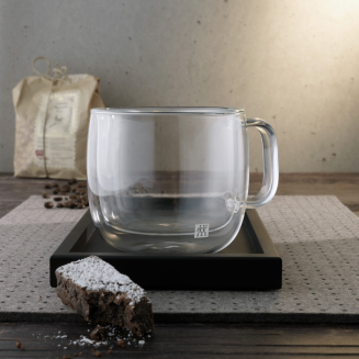 Zestaw dwóch szklanek do cappuccino z uchwytem Zwilling Sorrento - 450 ml - 2
