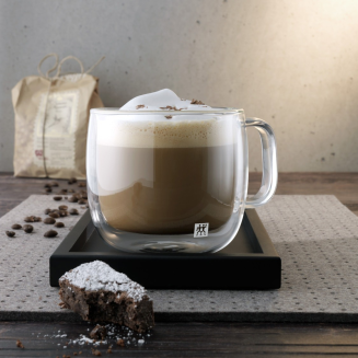 Zestaw dwóch szklanek do cappuccino z uchwytem Zwilling Sorrento - 450 ml - 3