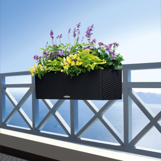 Donica Lechuza Balconera Cottage 80 | 100 grafitowy czarny - 10