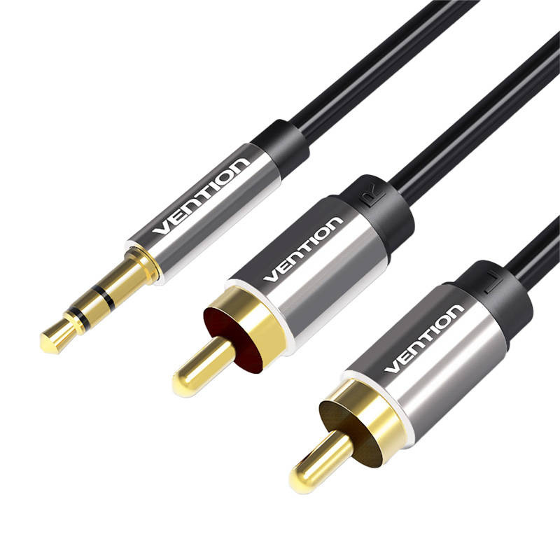  Audio Cable 2xRCA to 3.5mm Vention BCFBD 0.5m (Black)