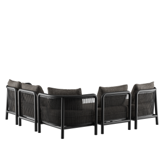 Sofa ogrodowa SACKit Kirra Lounge Corner Sofa Noir - 3