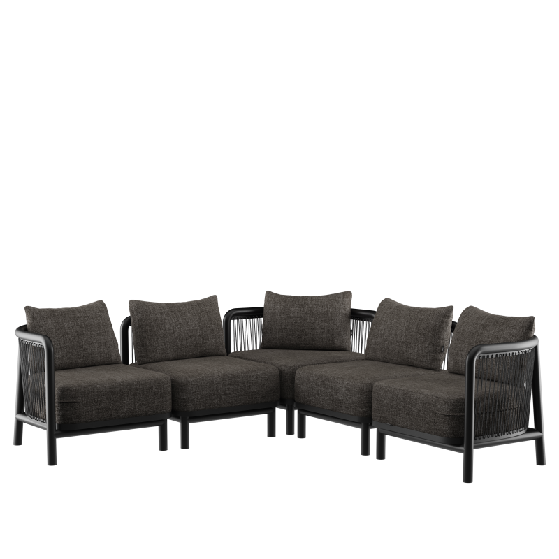 Sofa ogrodowa SACKit Kirra Lounge Corner Sofa Noir