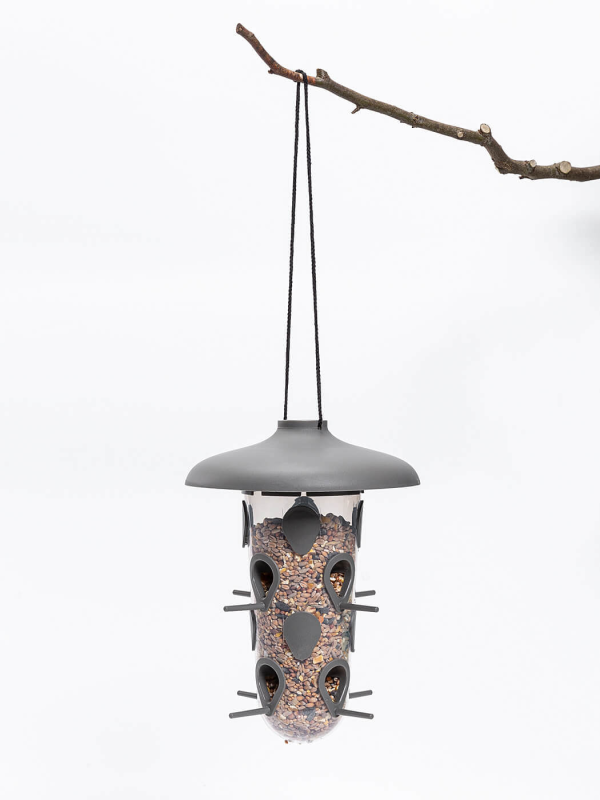 PLASTIA ROBIN Karmnik i poidełko dla ptaków 3 w 1 szary