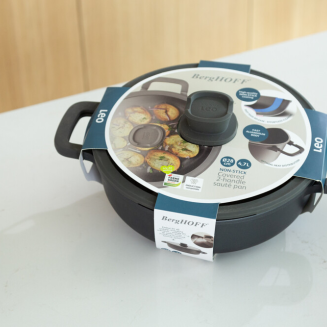 Patelnia sauté pan z dwoma uchwytami BergHOFF Stone+ 28 cm - 6