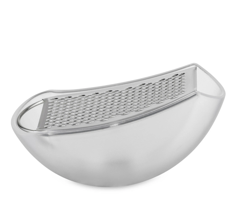 Alessi Parmenide cheese grater with container, white