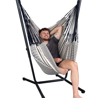 Fotel hamakowy ze stojakiem La Siesta Fiji Organic Zebra Comfort - 2