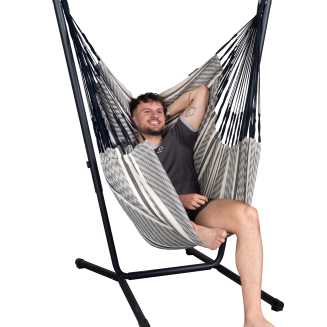 Fotel hamakowy ze stojakiem La Siesta Fiji Organic Zebra Comfort - 2