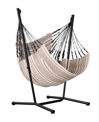 Fotel hamakowy ze stojakiem La Siesta Fiji Organic Zebra Comfort