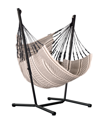 Fotel hamakowy ze stojakiem La Siesta Fiji Organic Zebra Comfort