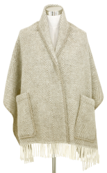 Szal z kieszeniami Lapuan Kankurit Maria beige-white 60x180 cm