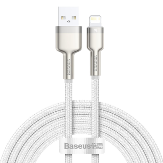 Kabel USB do Lightning Baseus Cafule, 2.4A, 2m (biały) - 2