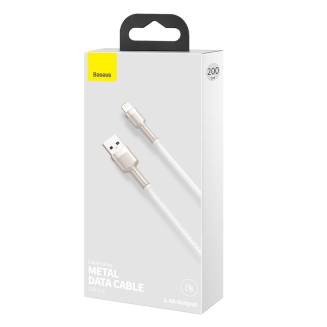 Kabel USB do Lightning Baseus Cafule, 2.4A, 2m (biały) - 7