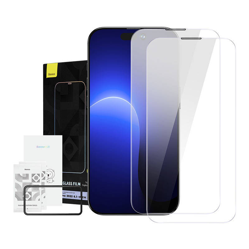 BASEUS Crystal 0.3mm Tempered Glass for iPhone 14 Pro 2pcs
