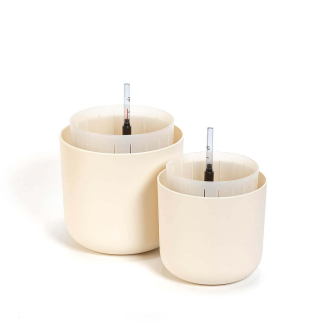 PLASTIA TOLITA AIR Donica samonawadniająca okrągła 16 cm beżowy - 3