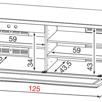 Stolik RTV Munari Modena 125x50x53cm 4 kolory - 12