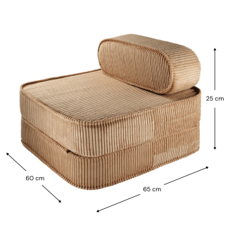 Rozkładany fotel dziecięcy Wigiwama Flip Chair Toffee - 3